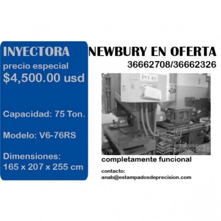 INYECTORA newbury  modelo v6-76rs