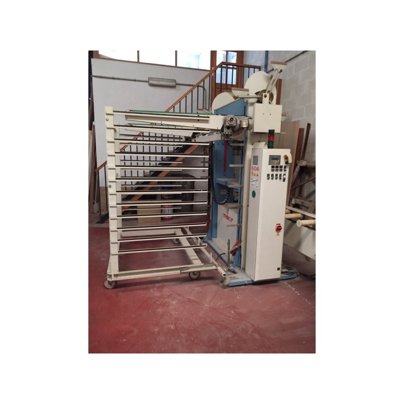 Barnizadora lineal IRIDE + Cargador de 2 brazos