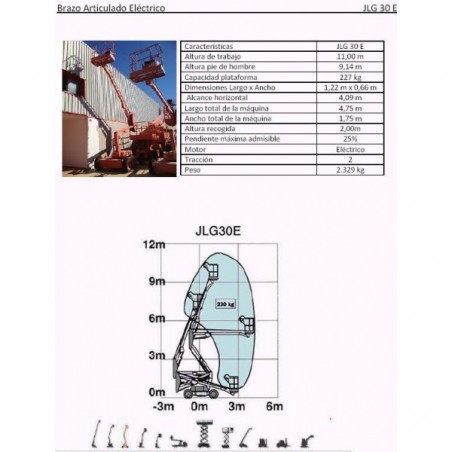 ELECTRIC ARTICULATING ARM, 30 E, 11.5 M. JLG