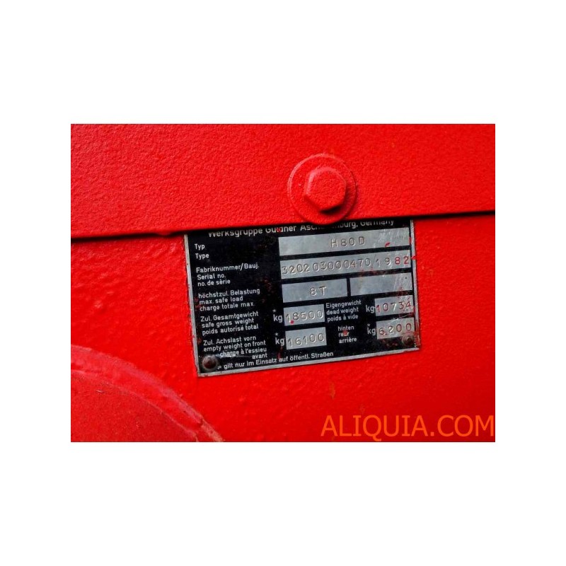 CARRETILLA ELEVADORA LINDE DE 8T