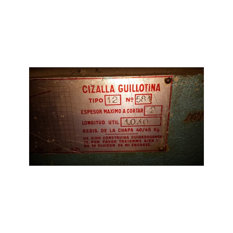 CIZALLA GUILLOTINA TMC